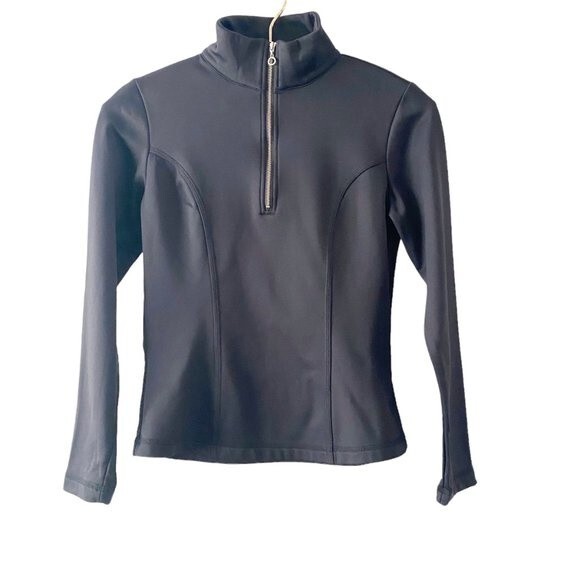 NILS Black Mock Neck Quarter Zip 1/4 Fleece S - Picture 2 of 11